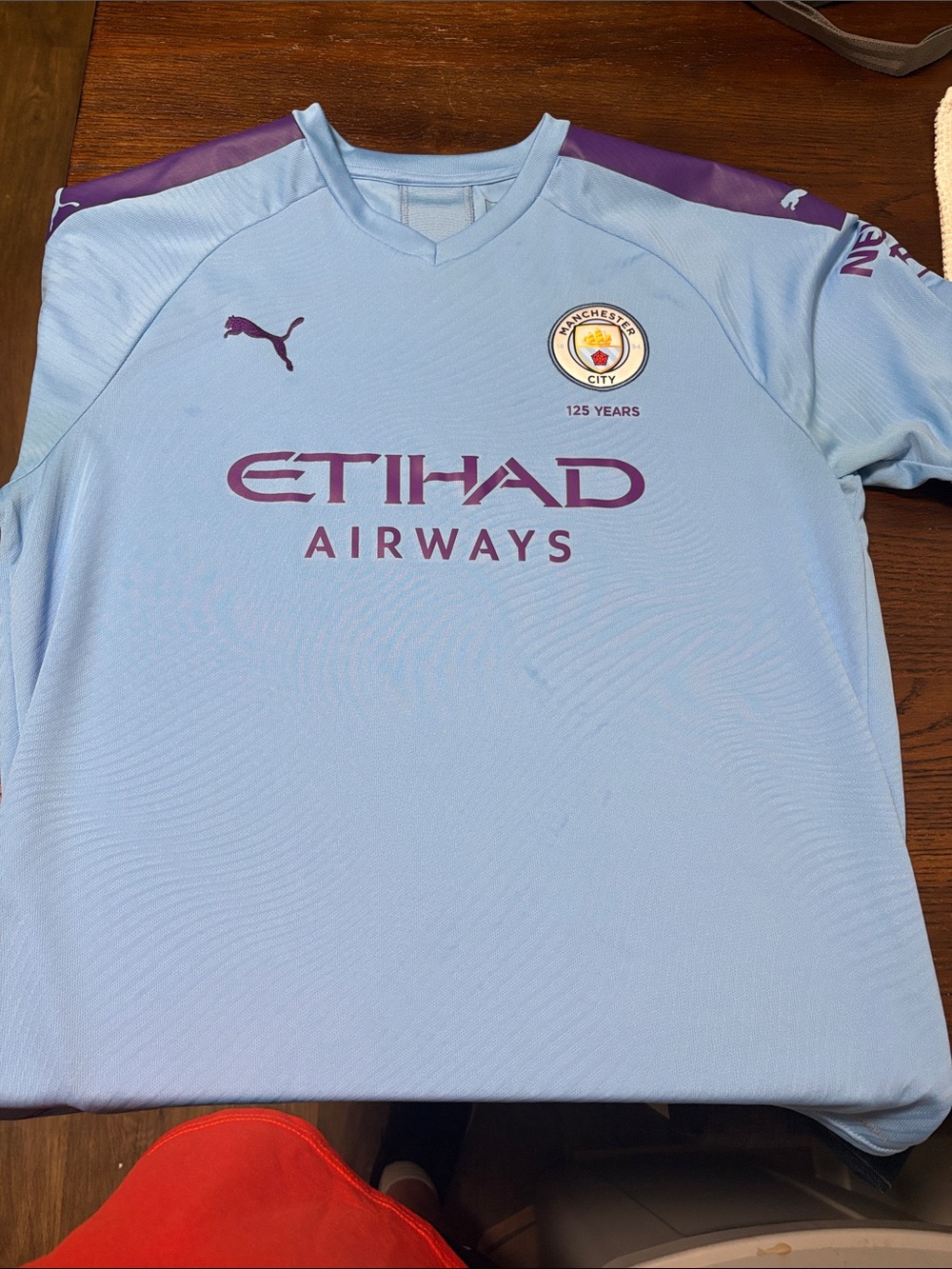 Puma Manchester City Light Blue and Purple Football Jersey